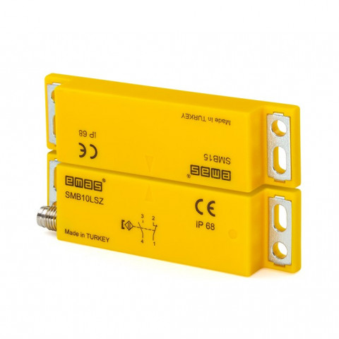  Plastik Sol Çıkış 1NC+1NO 5mm M8*4 Konnektör 78mm Dikdörtgen Manyetik Kapı Switch