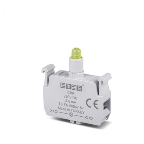 Yedek Led'li  220V DC Sarı Sinyal Blok